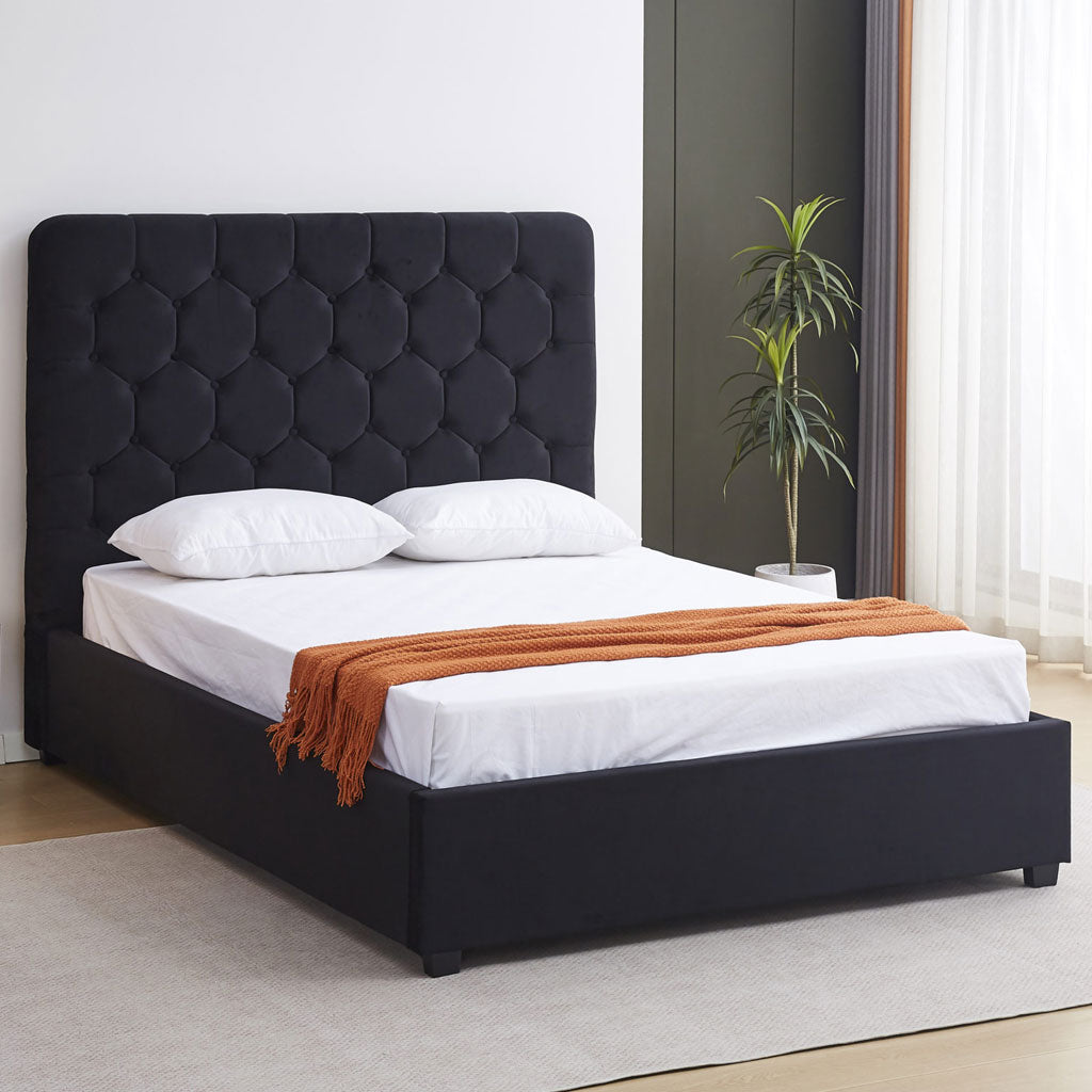 Velvet Double Bed - Madison