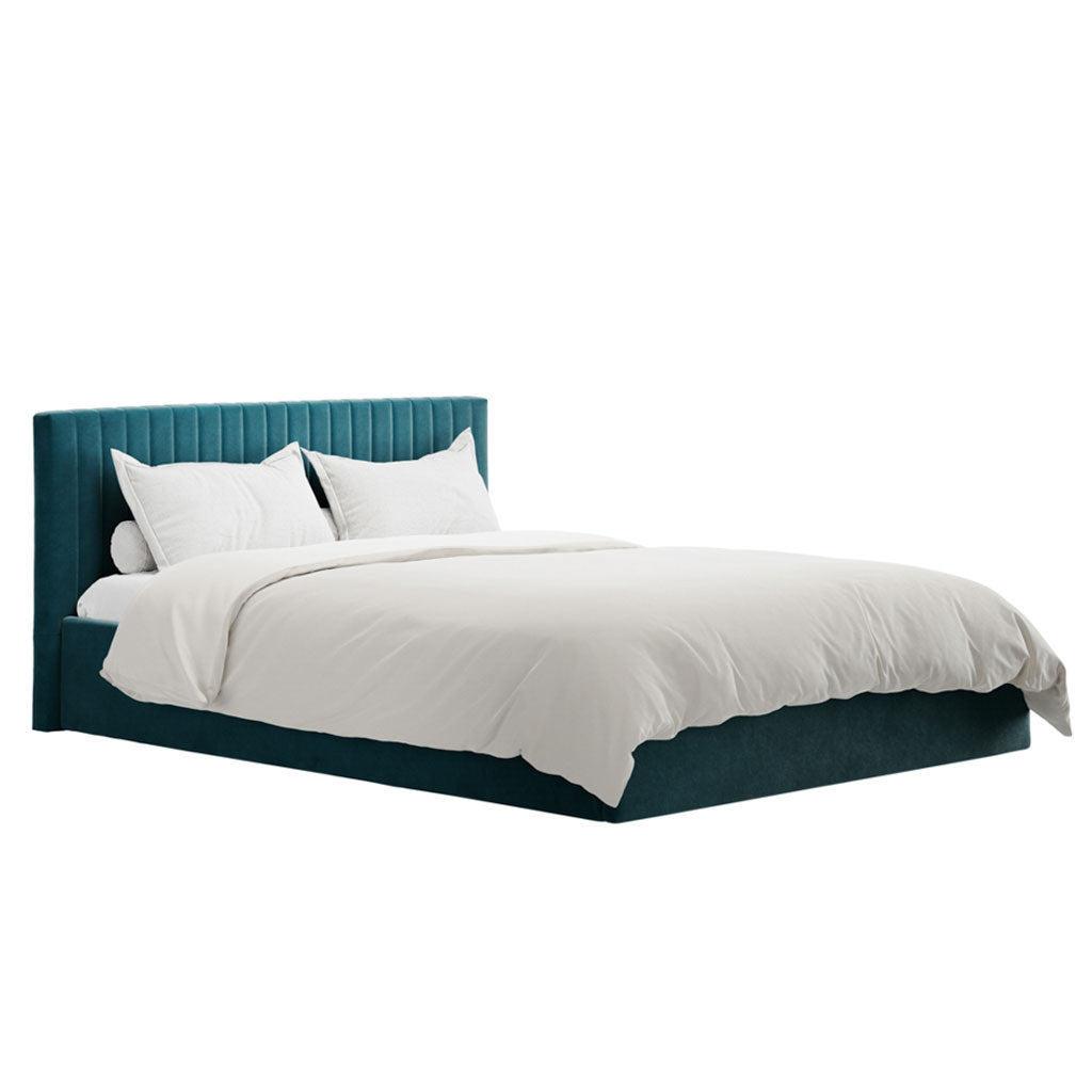 Velvet Double Ottoman Storage Bed - Berlin