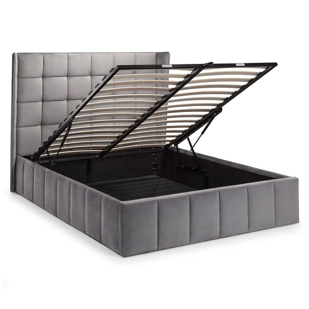 Velvet Double Ottoman Storage Bed - Gatsby
