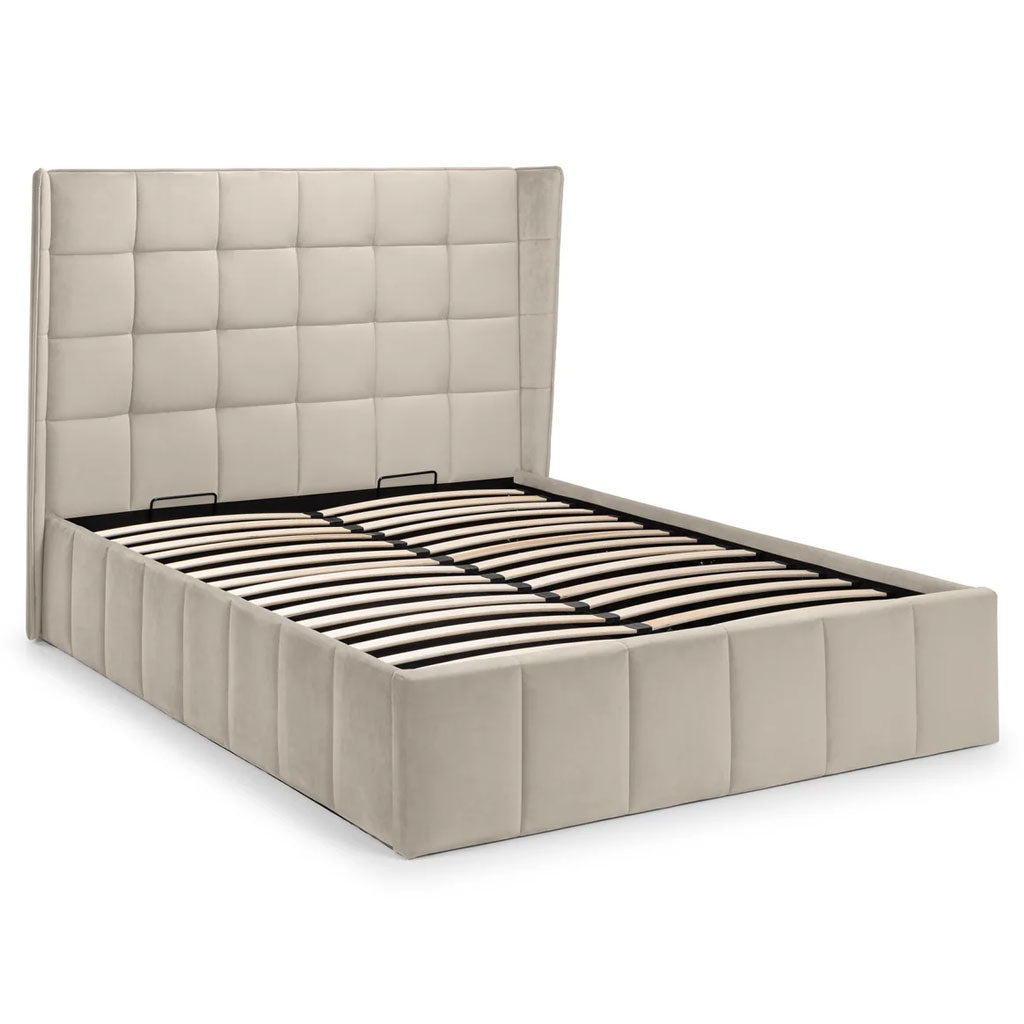 Velvet Double Ottoman Storage Bed - Gatsby