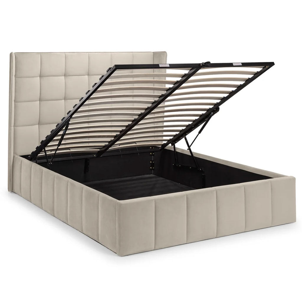 Velvet Double Ottoman Storage Bed - Gatsby