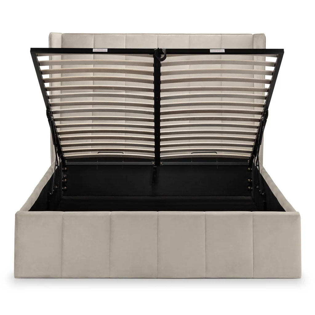 Velvet Double Ottoman Storage Bed - Gatsby