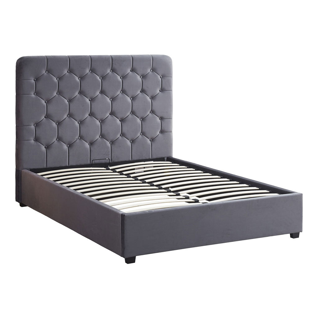 Velvet Double Ottoman Storage Bed - Madison