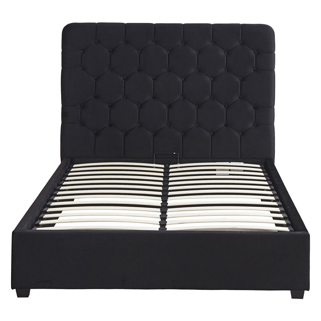 Velvet Double Ottoman Storage Bed - Madison