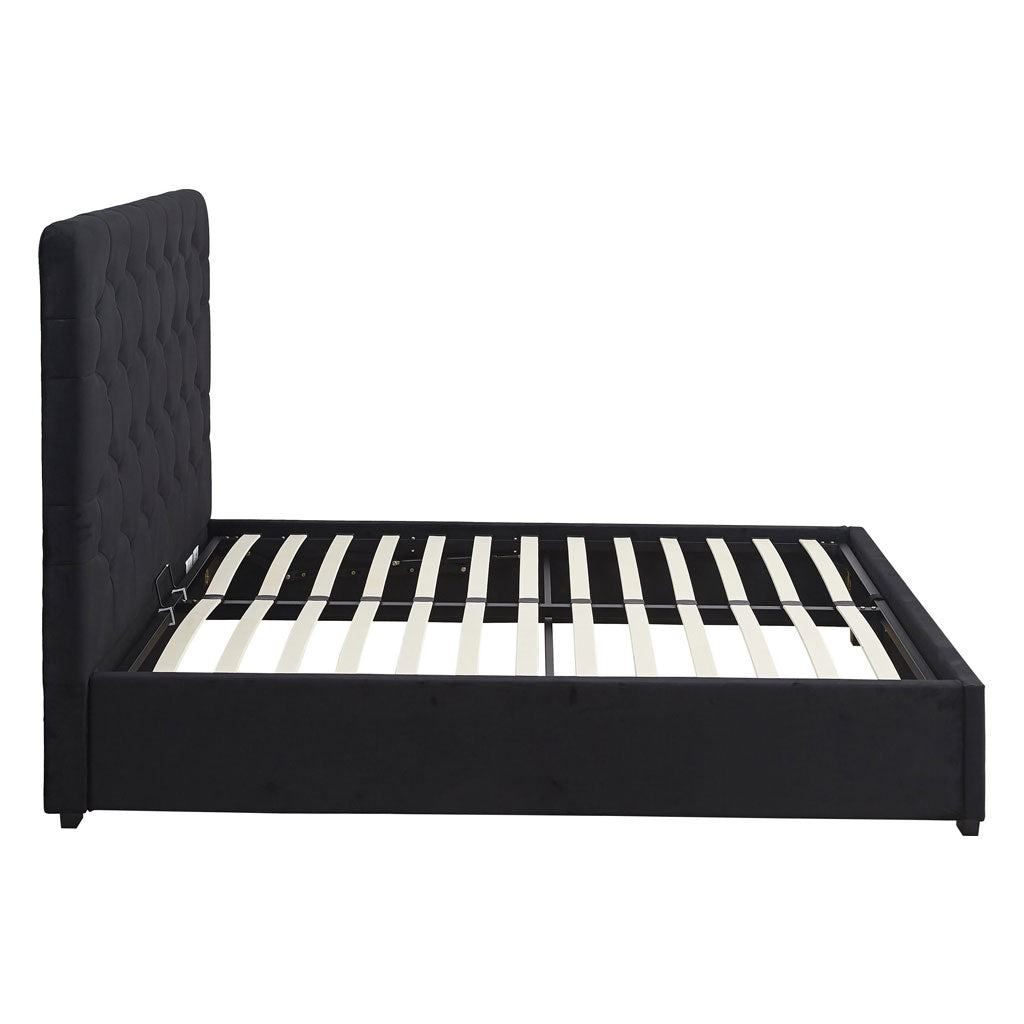 Velvet Double Ottoman Storage Bed - Madison