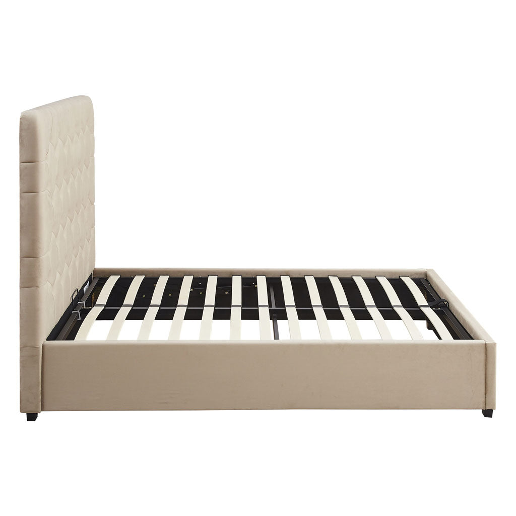 Velvet Double Ottoman Storage Bed - Madison