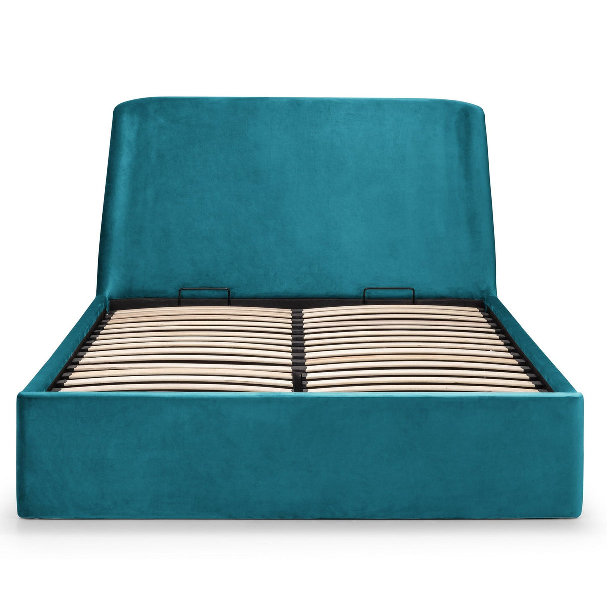 Velvet Double Ottoman Storage Bed With Curved Headboard - Frida