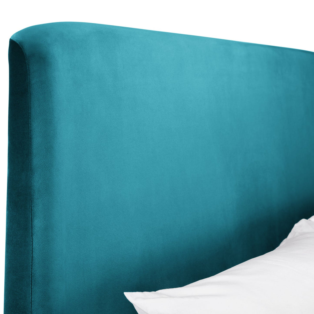 Velvet Double Ottoman Storage Bed With Curved Headboard - Frida