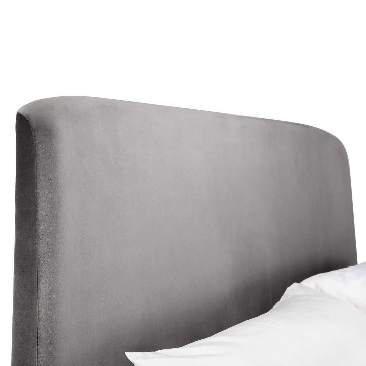 Velvet Double Ottoman Storage Bed With Curved Headboard - Frida