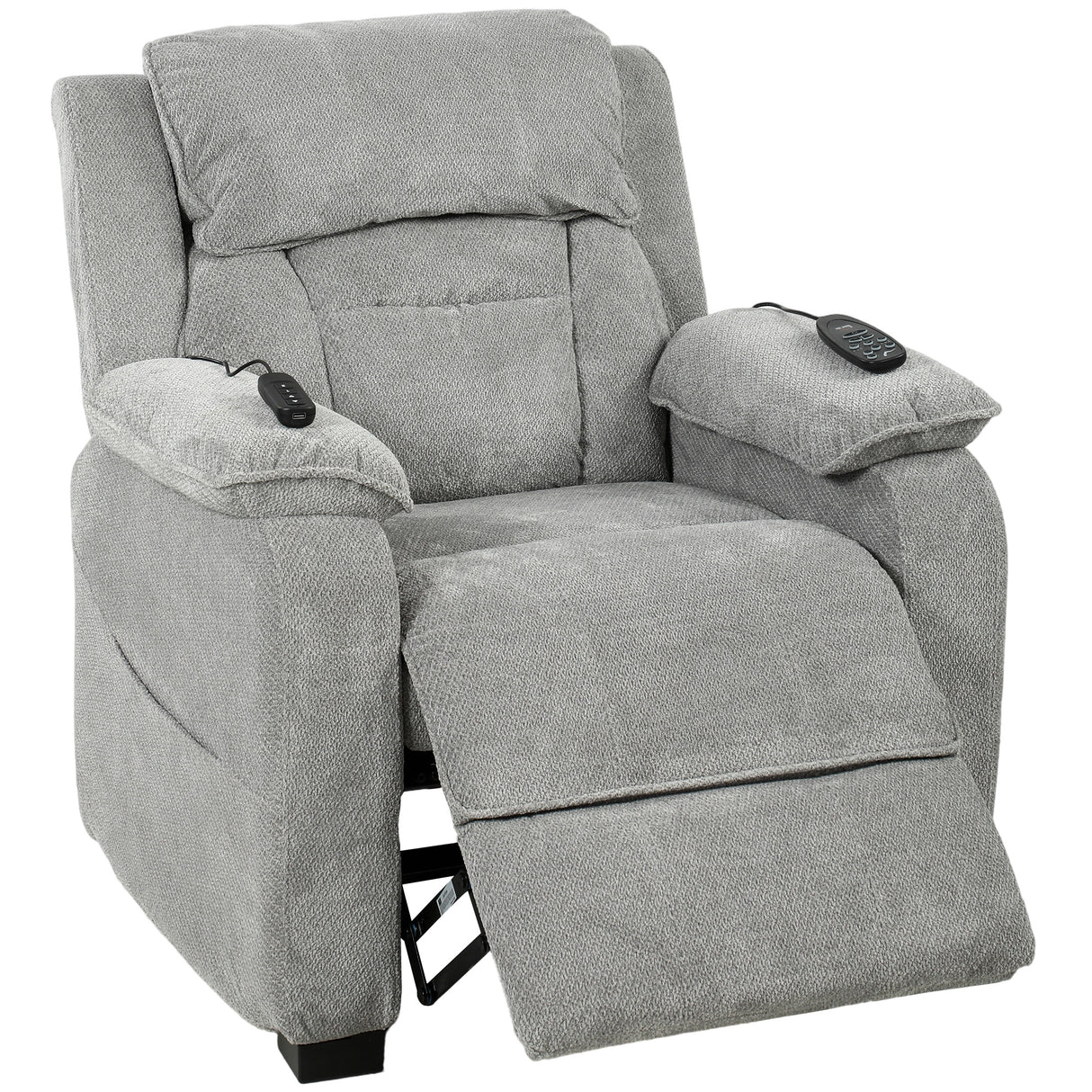 Velvet Electric Recliner Chair 86cm Wide - Velmora