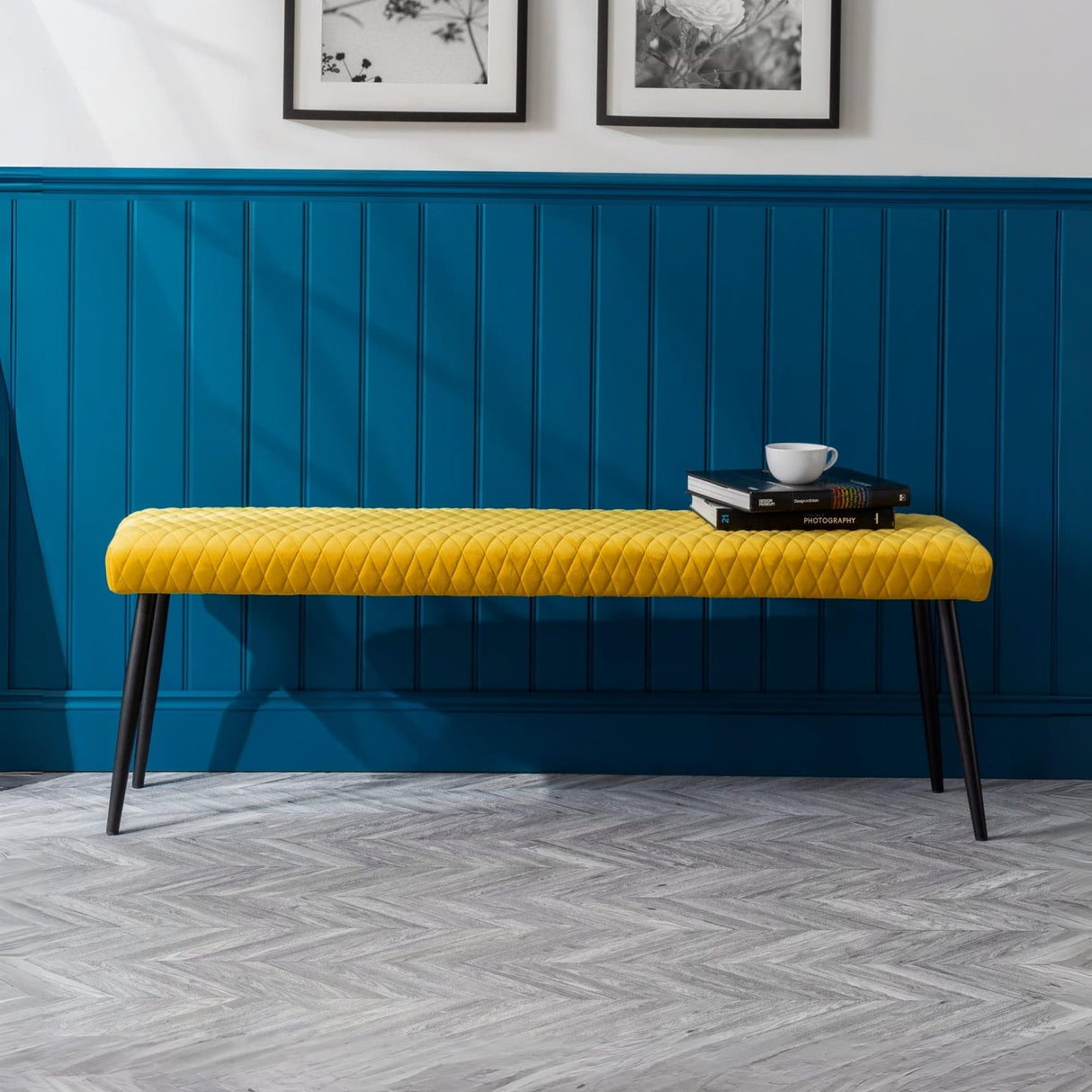 Velvet Hallway Seating Bench - Luxe