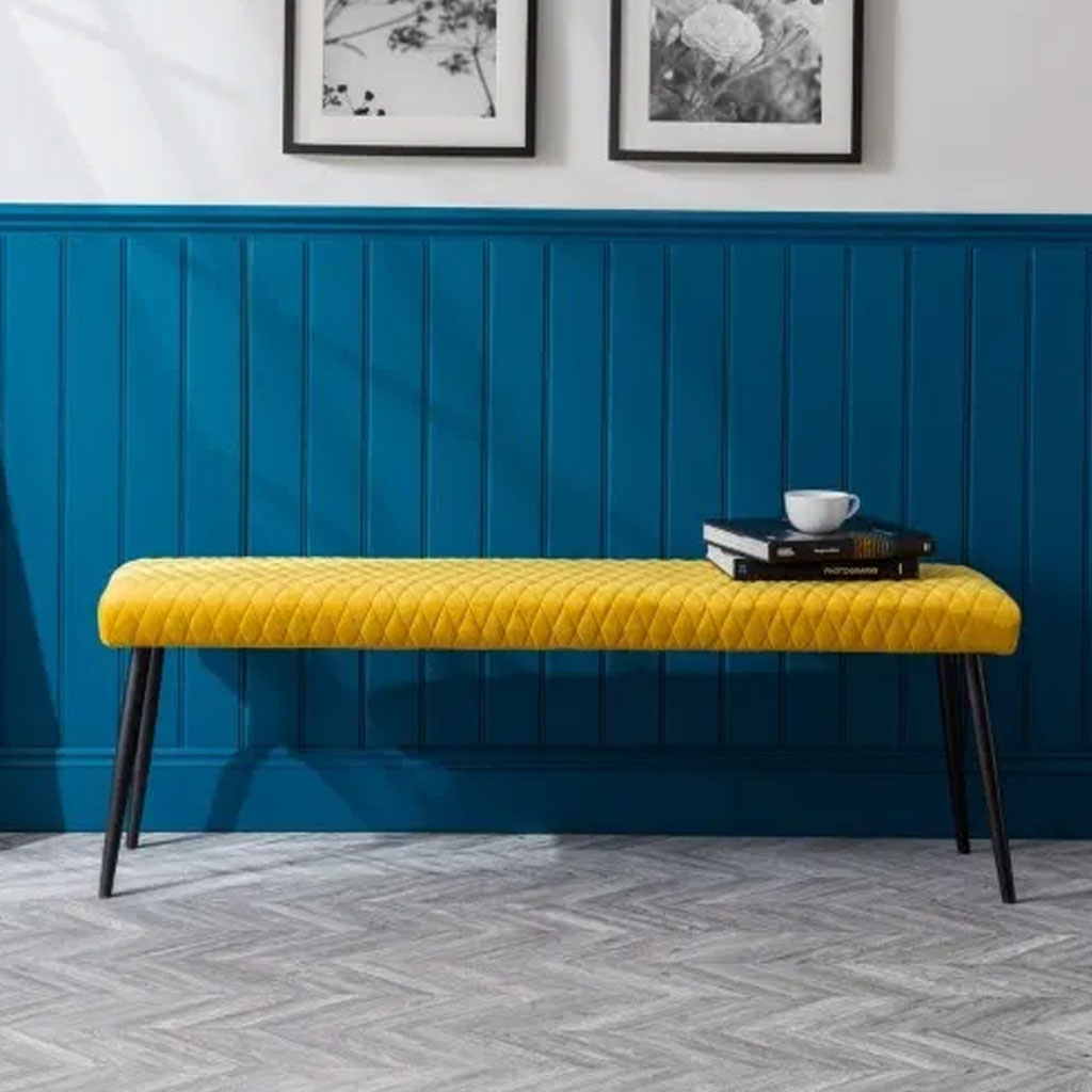 Velvet Hallway Seating Bench - Luxe
