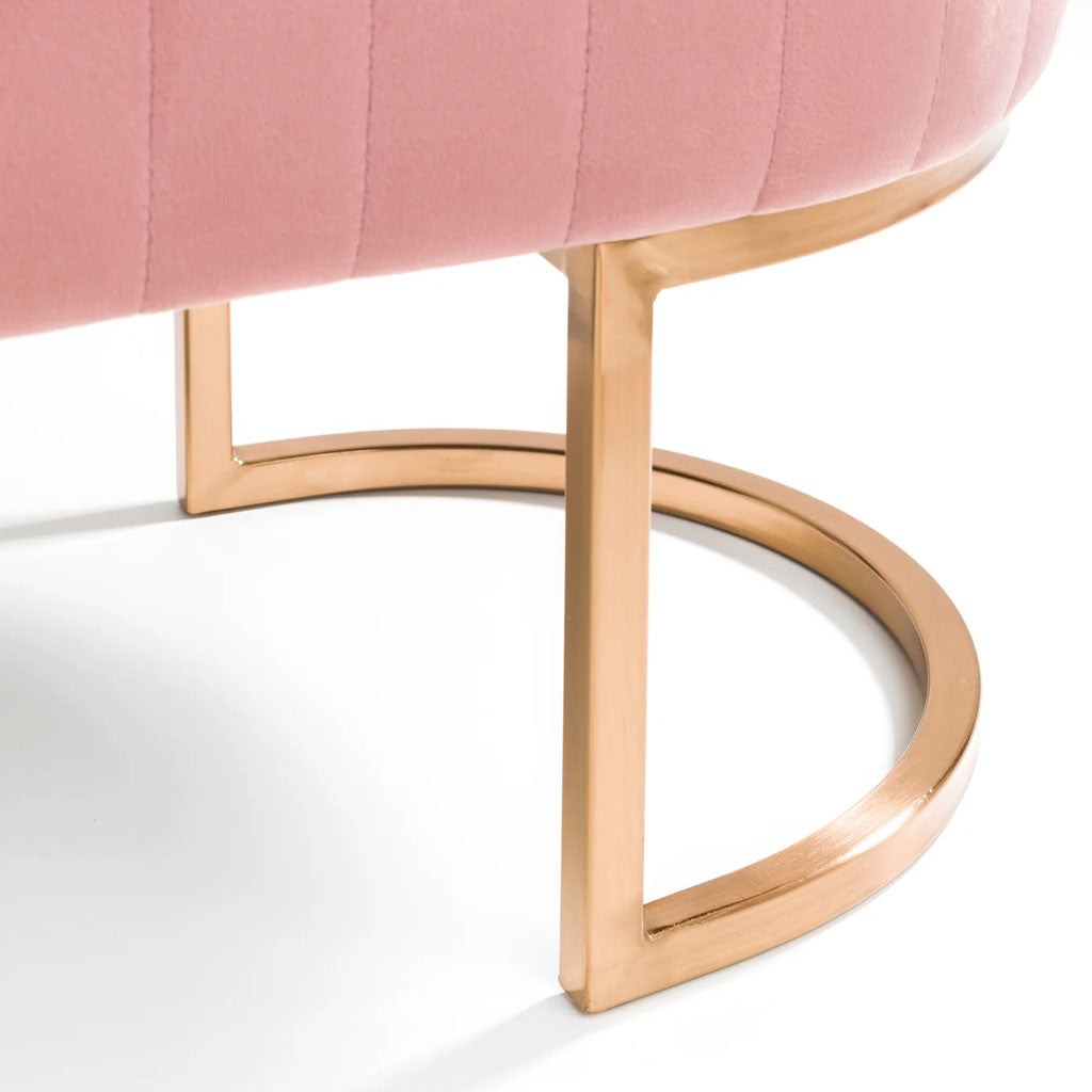 Velvet Hallway Seating Bench With Gold Legs - Harrogate