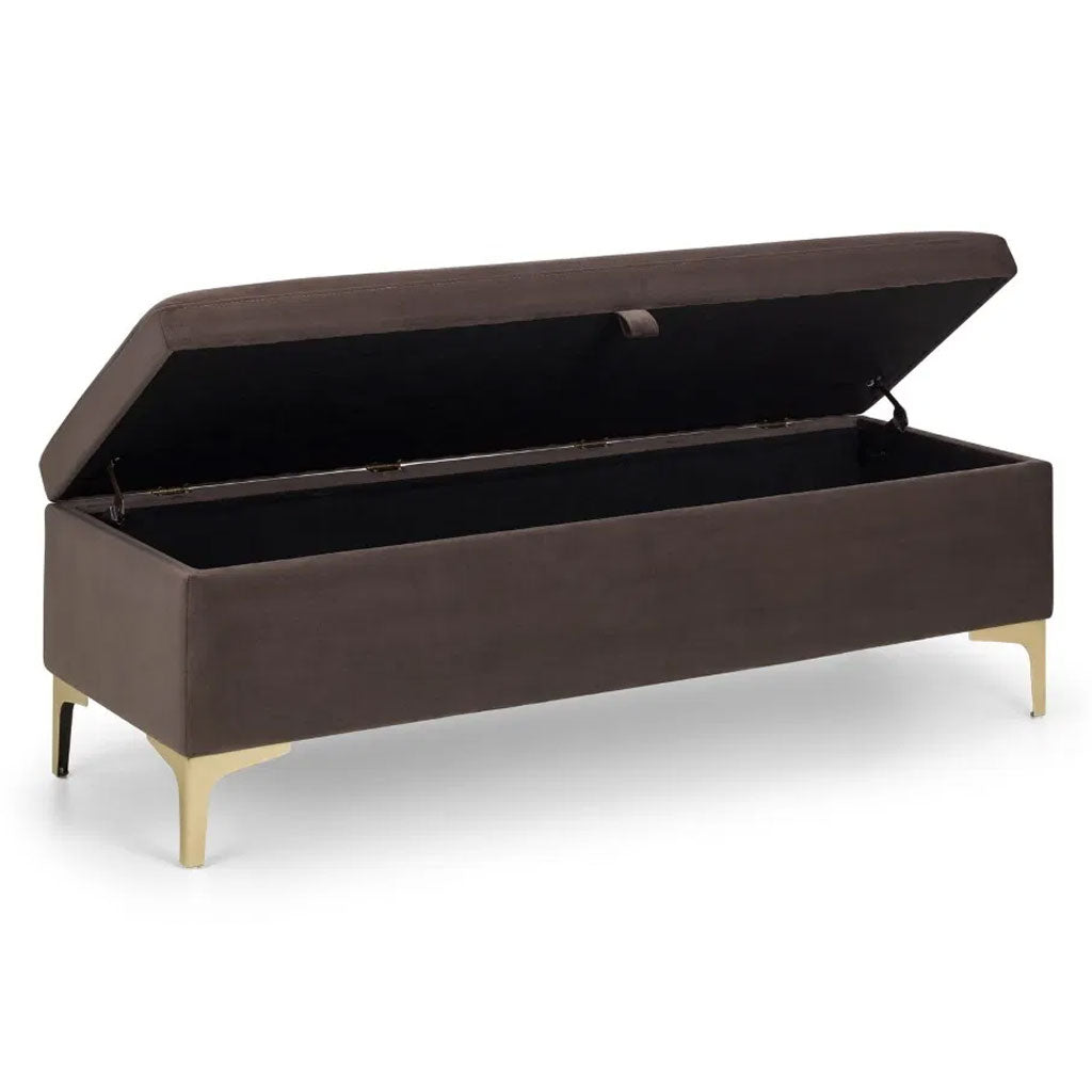 Velvet Hallway Seating Bench With Storage - Deco