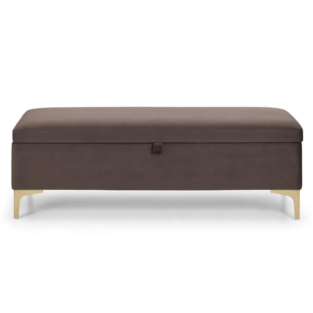 Velvet Hallway Seating Bench With Storage - Deco