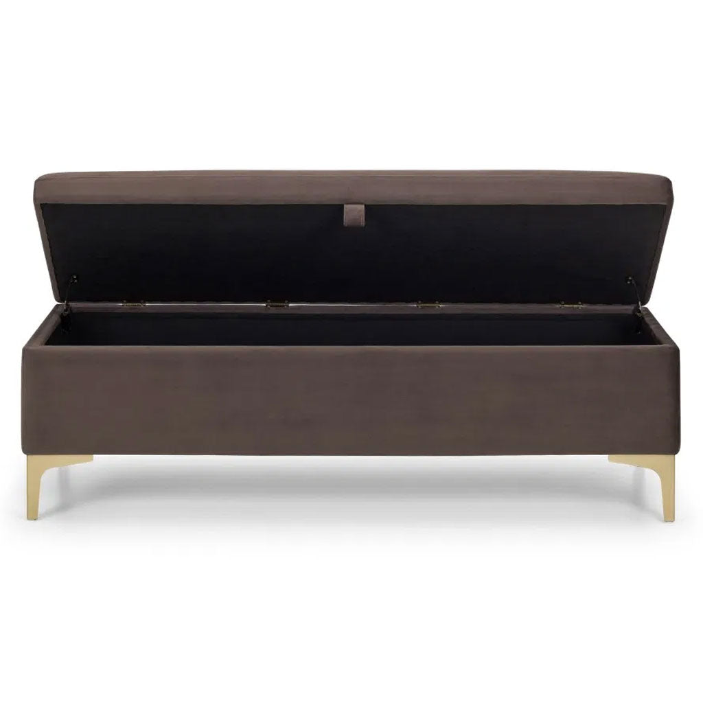 Velvet Hallway Seating Bench With Storage - Deco