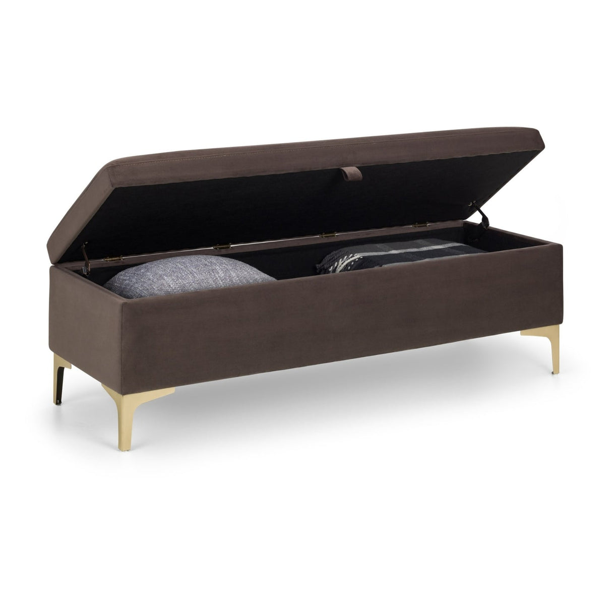 Velvet Hallway Seating Bench With Storage - Deco
