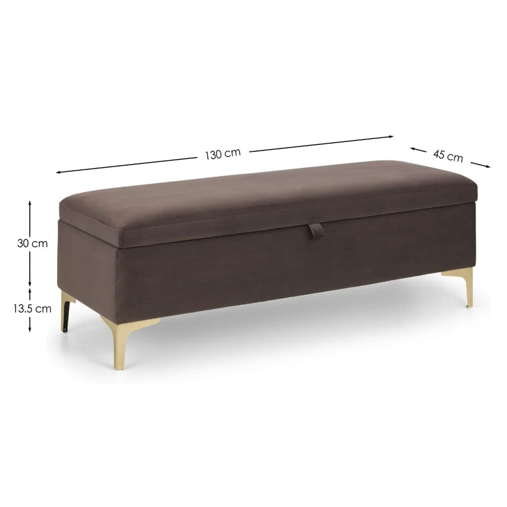 Velvet Hallway Seating Bench With Storage - Deco