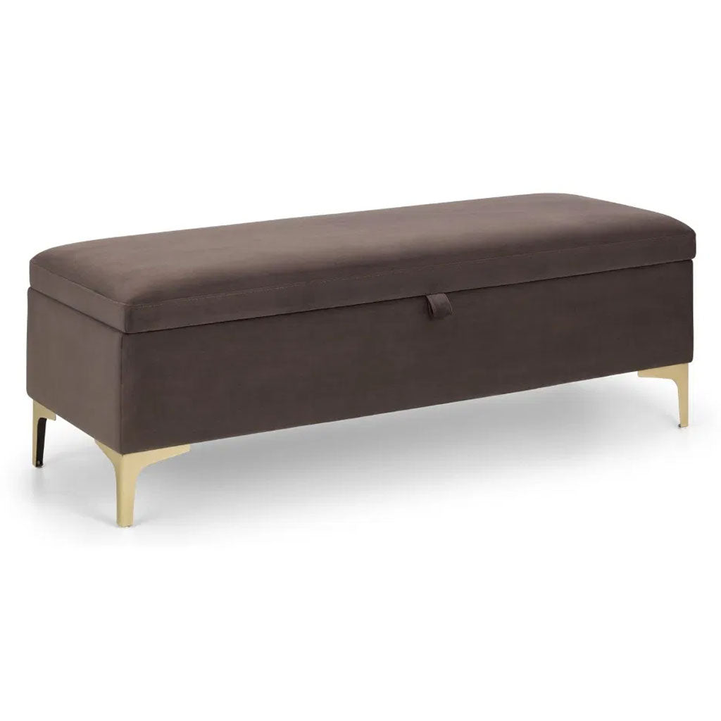 Velvet Hallway Seating Bench With Storage - Deco