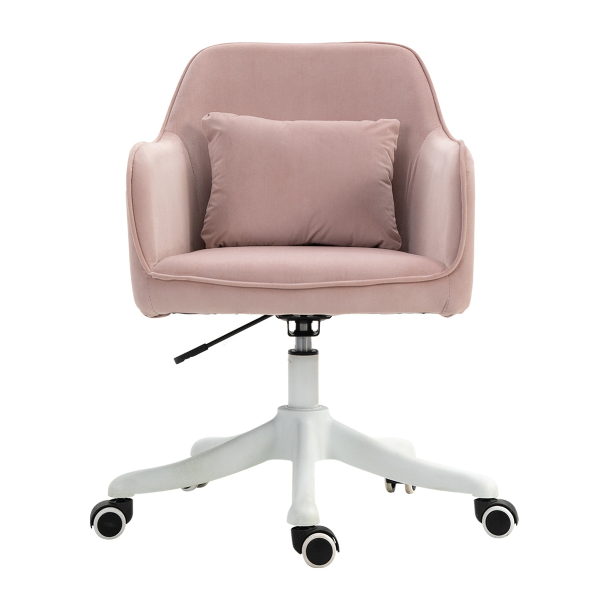 Velvet Home And Office Chair 57cm Wide With Lumbar Pillow - Velmora