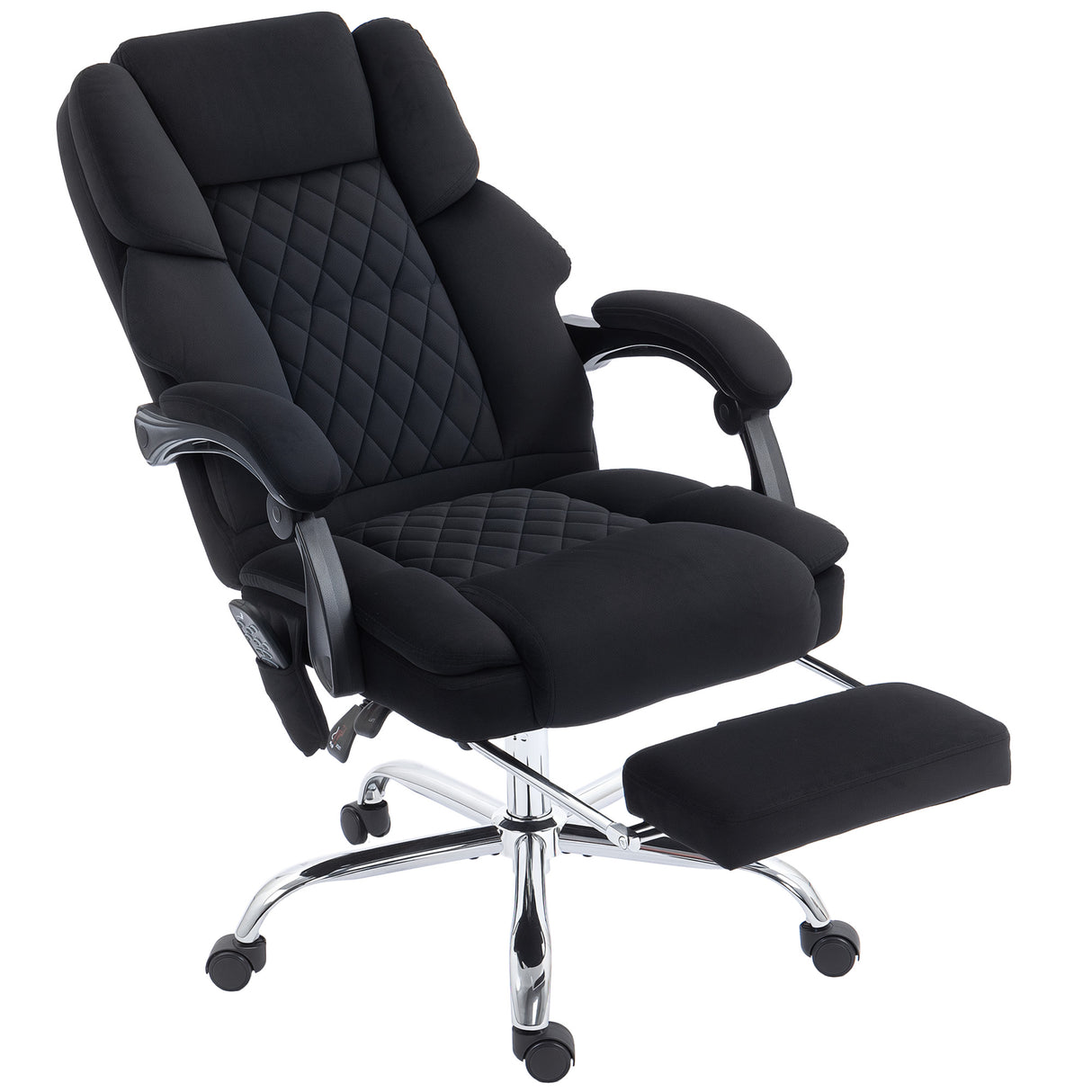 Velvet Home And Office Chair 67cm Wide With Footrest - Velmora