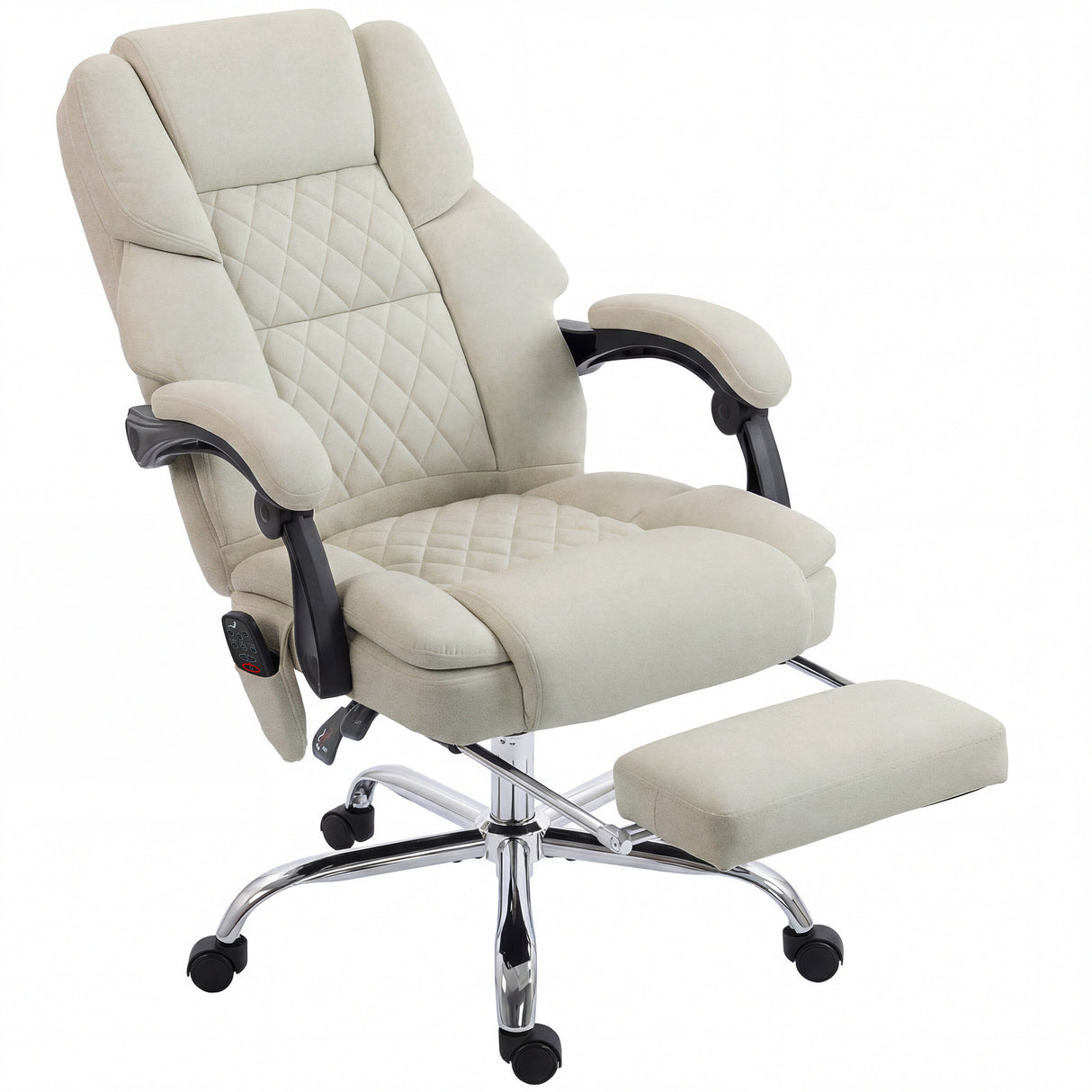 Velvet Home And Office Chair 67cm Wide With Footrest - Velmora