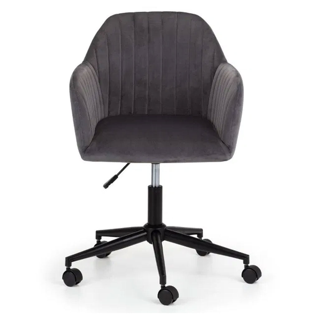 Velvet Home And Office Chair With Swivel Action - Kahlo