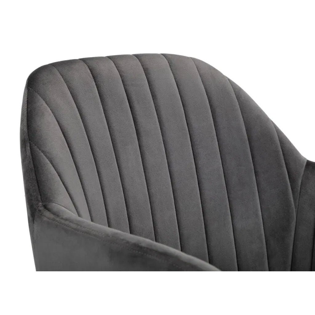Velvet Home And Office Chair With Swivel Action - Kahlo