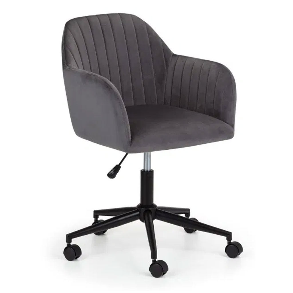 Velvet Home And Office Chair With Swivel Action - Kahlo