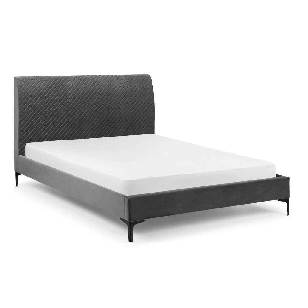 Velvet King Size Bed - Sanderson