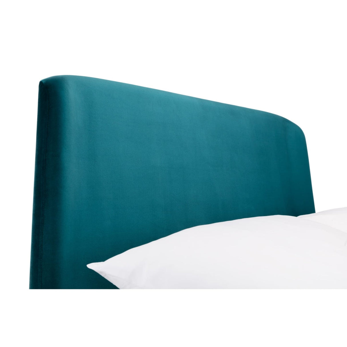 Velvet King Size Bed With Curved Headboard - Frida