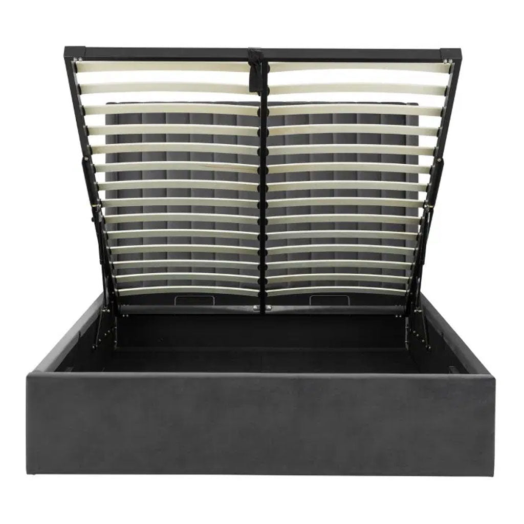 Velvet King Size Ottoman Storage Bed - Langham