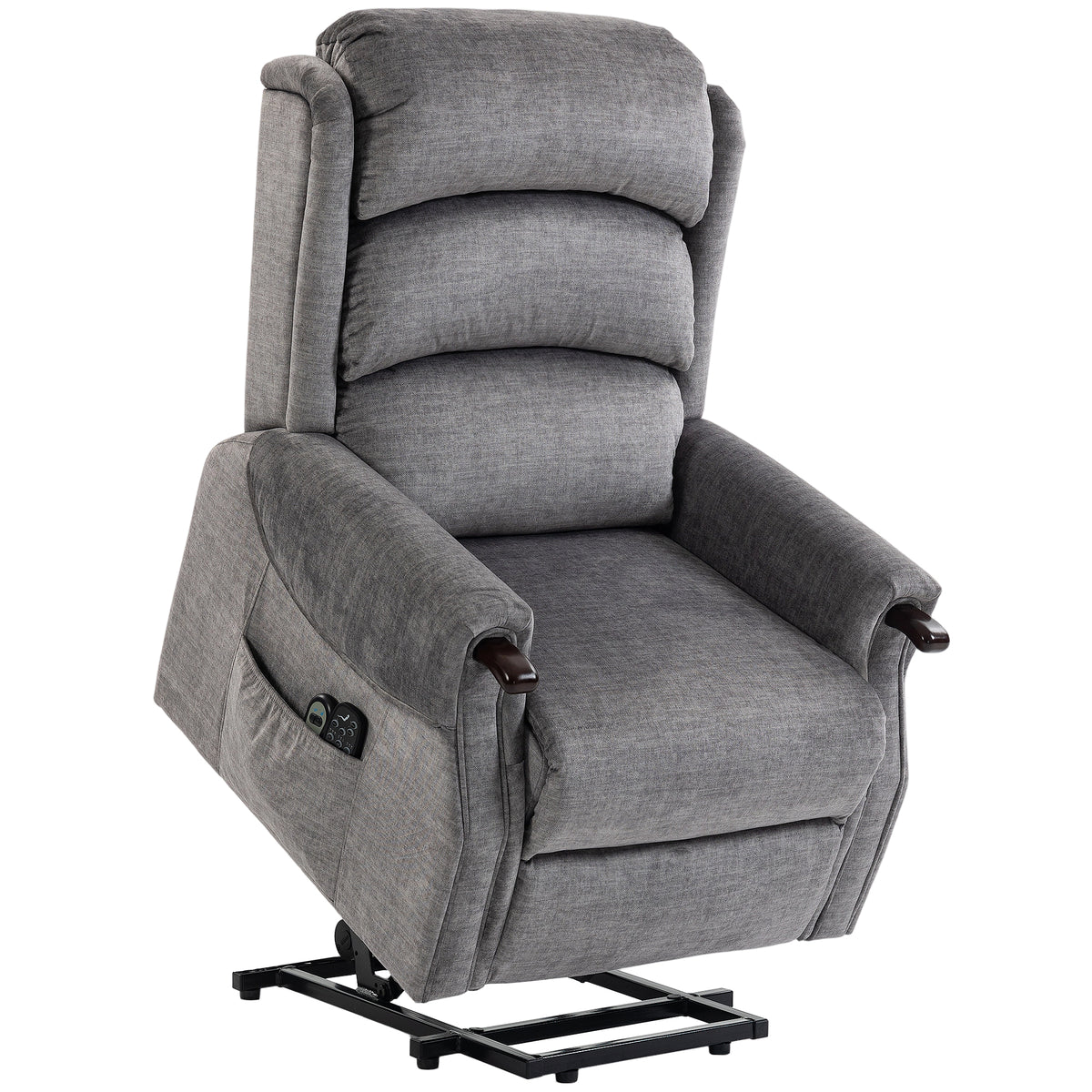 Velvet Recliner Chair 79cm Wide With Footrest - Velmora