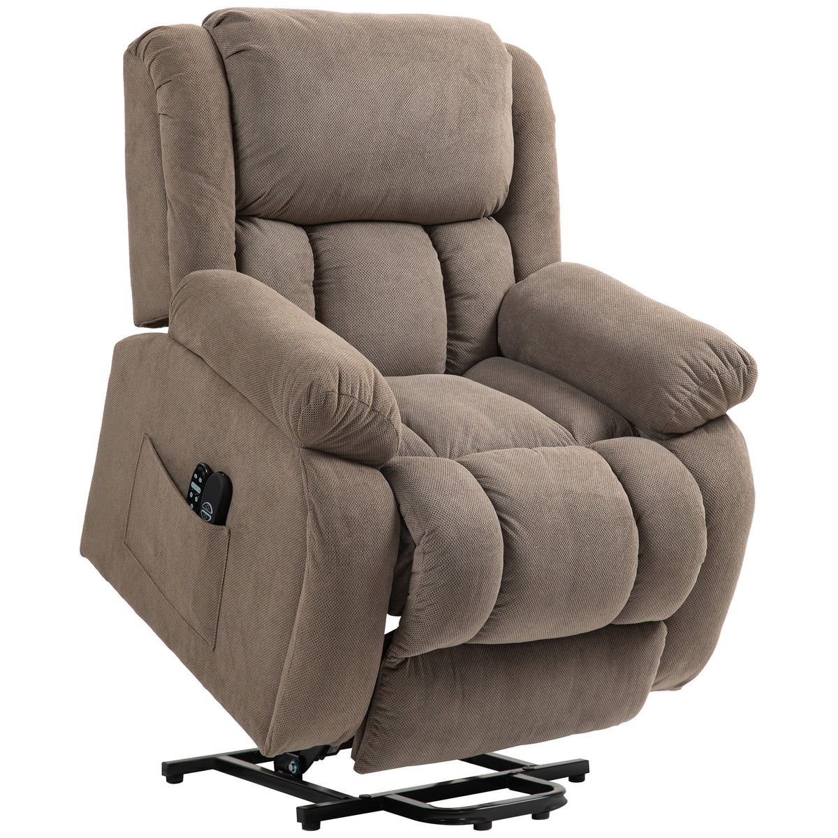Velvet Recliner Chair 93cm Wide With Footrest - Velmora