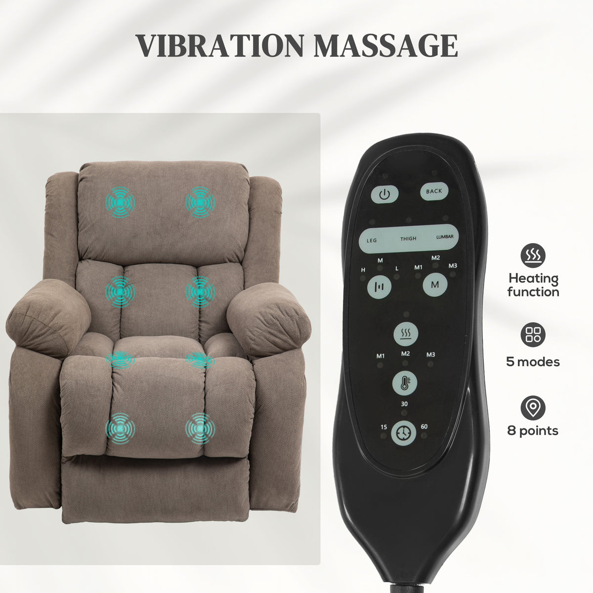 Velvet Recliner Chair 93cm Wide With Footrest - Velmora