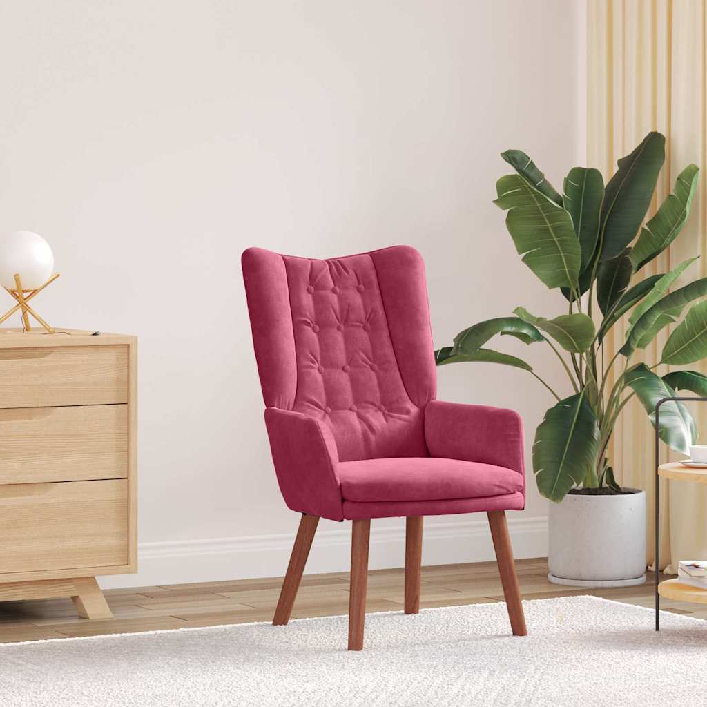 Velvet Relaxing Accent Chair 63cm Wide - Vantage Home
