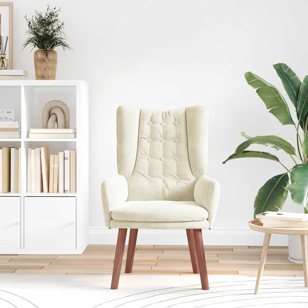 Velvet Relaxing Accent Chair 63cm Wide - Vantage Home