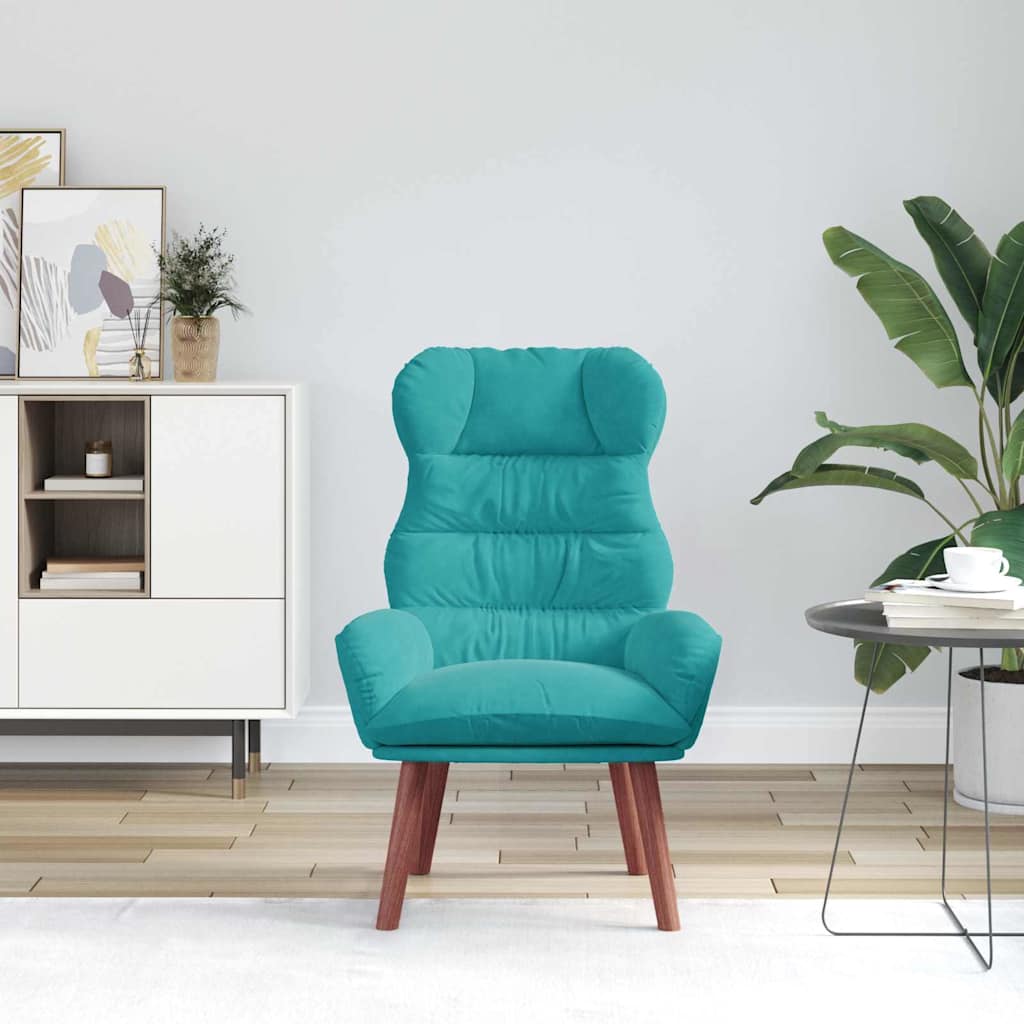 Velvet Relaxing Accent Chair 69cm Wide - Vantage Home