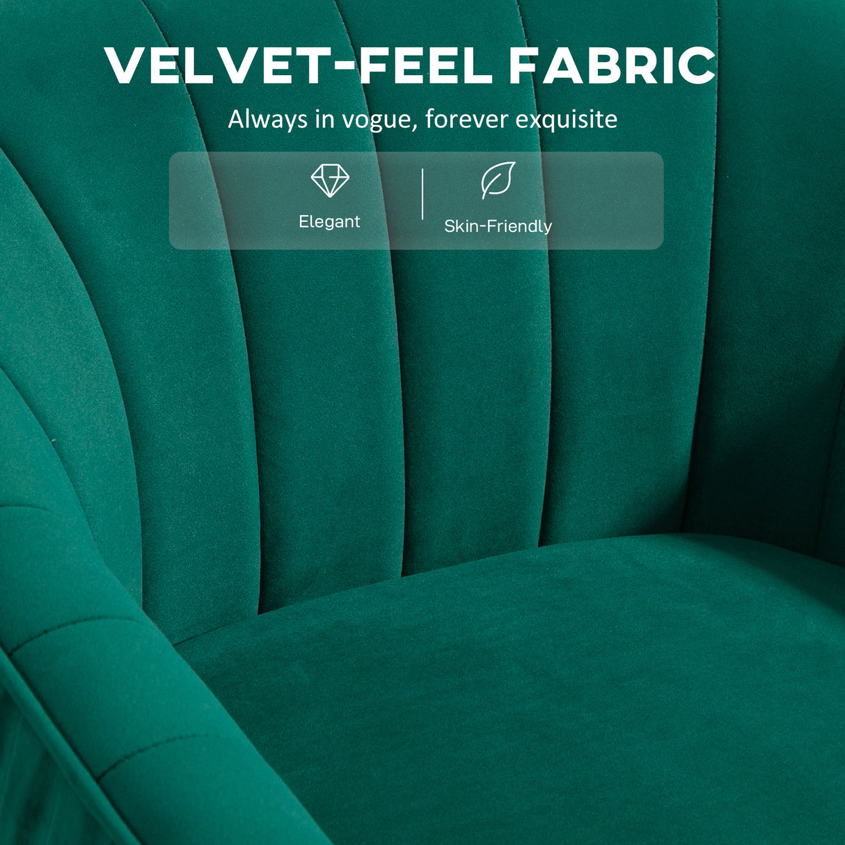 Velvet Shell Back Accent Chair 71cm Wide - Velmora