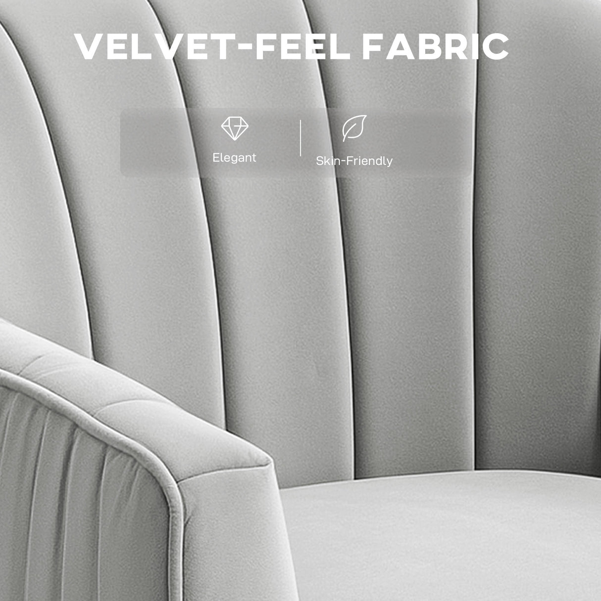 Velvet Shell Back Accent Chair 71cm Wide - Velmora