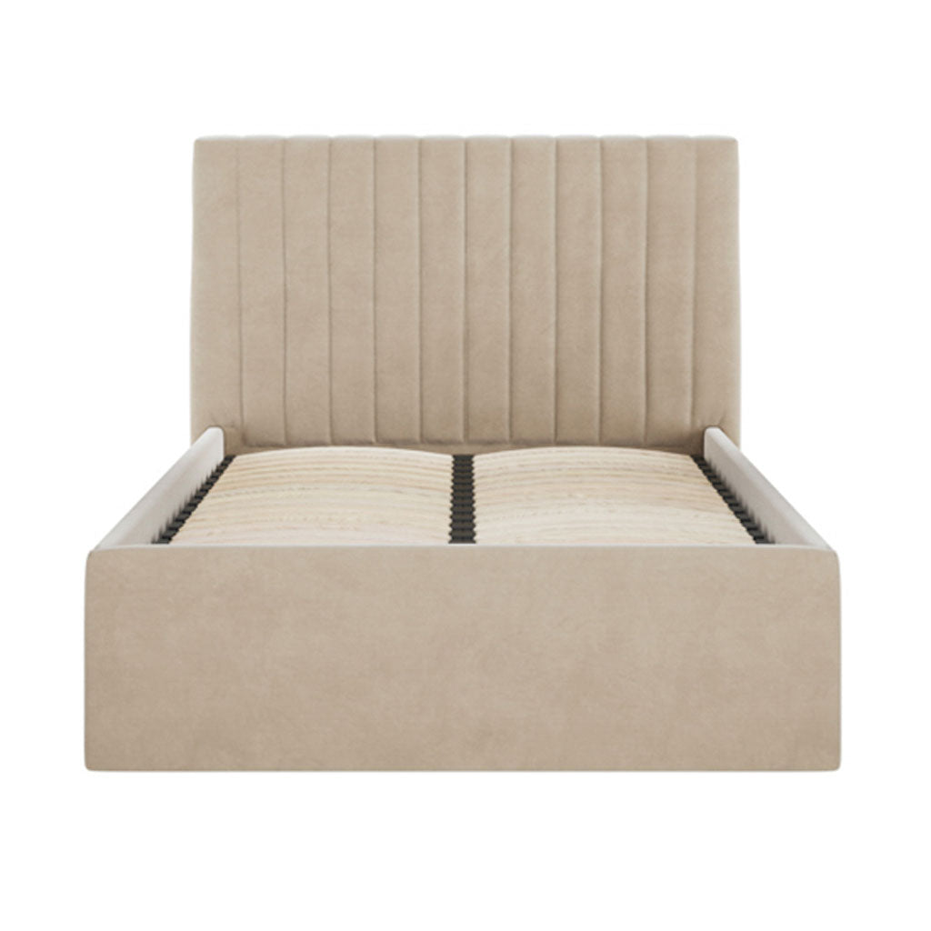 Velvet Single Ottoman Storage Bed - Berlin