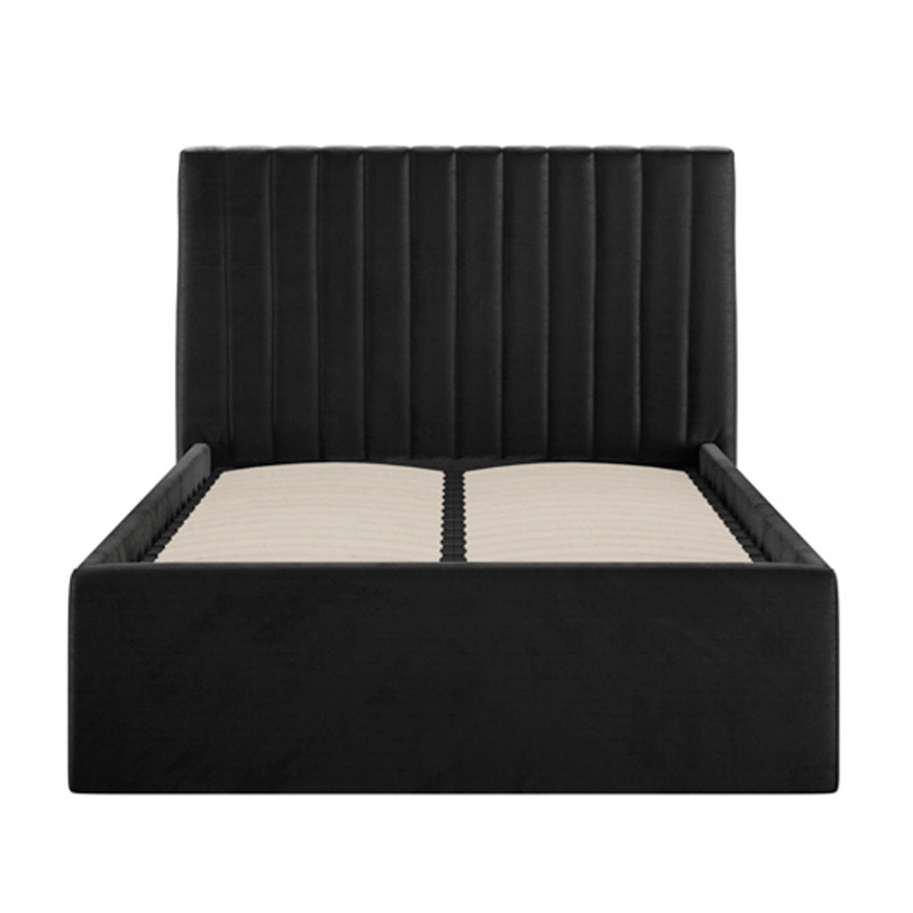 Velvet Single Ottoman Storage Bed - Berlin