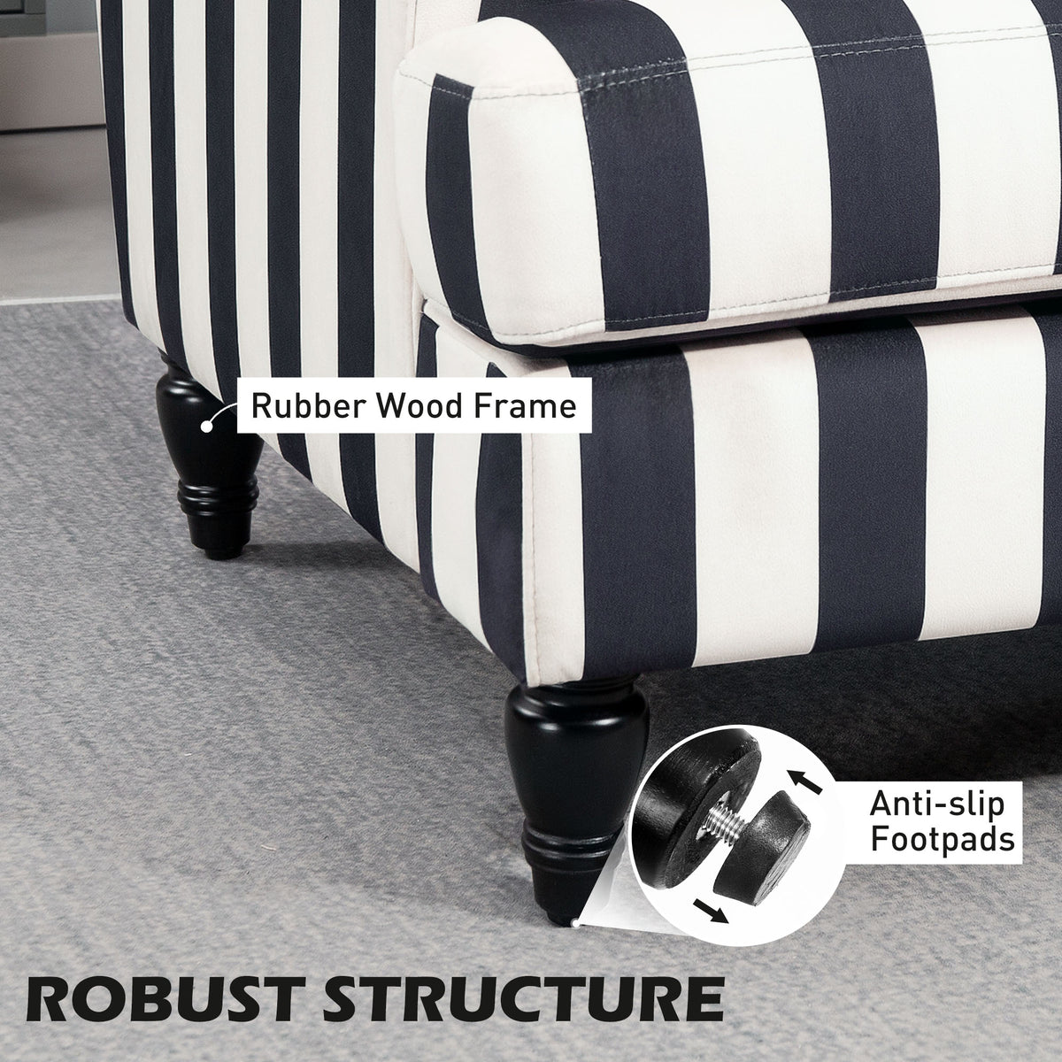 Velvet Single Sofa Armchair 115cm Wide - Velmora