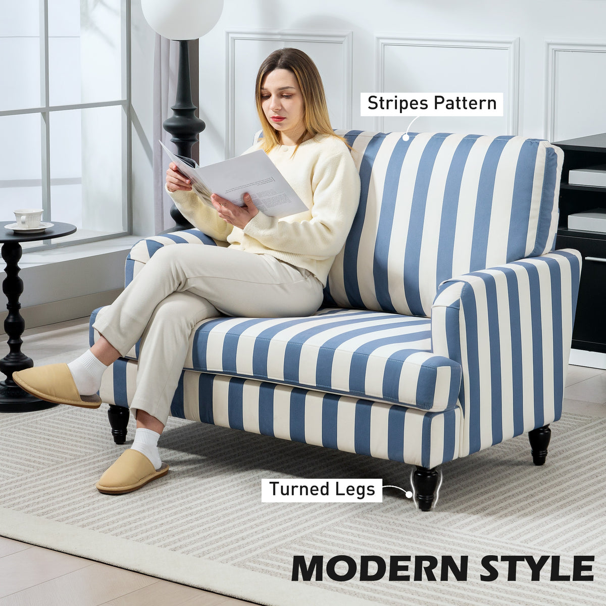 Velvet Single Sofa Armchair 115cm Wide - Velmora