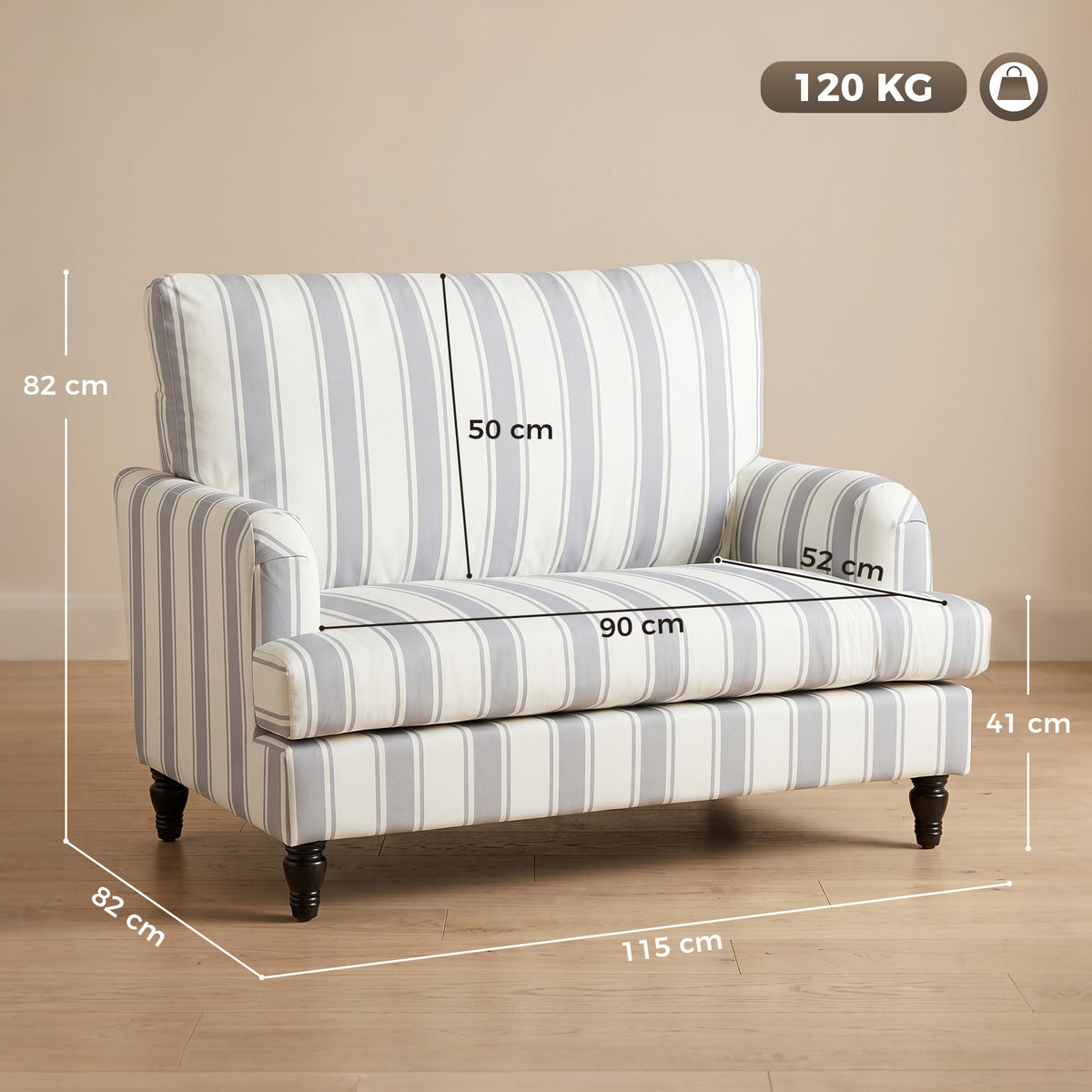 Velvet Single Sofa Armchair 115cm Wide - Velmora