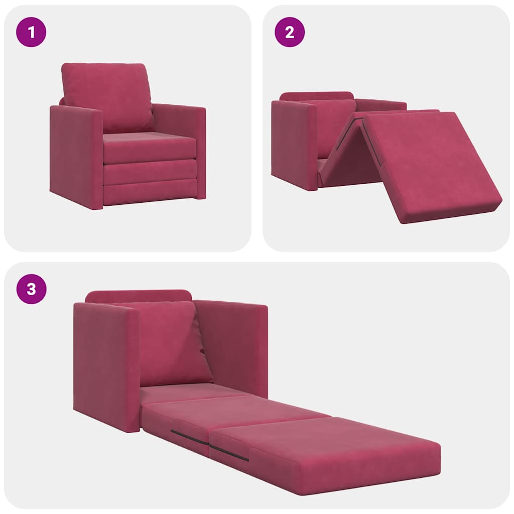 Velvet Sofa Bed 1 Seater - Vantage Home