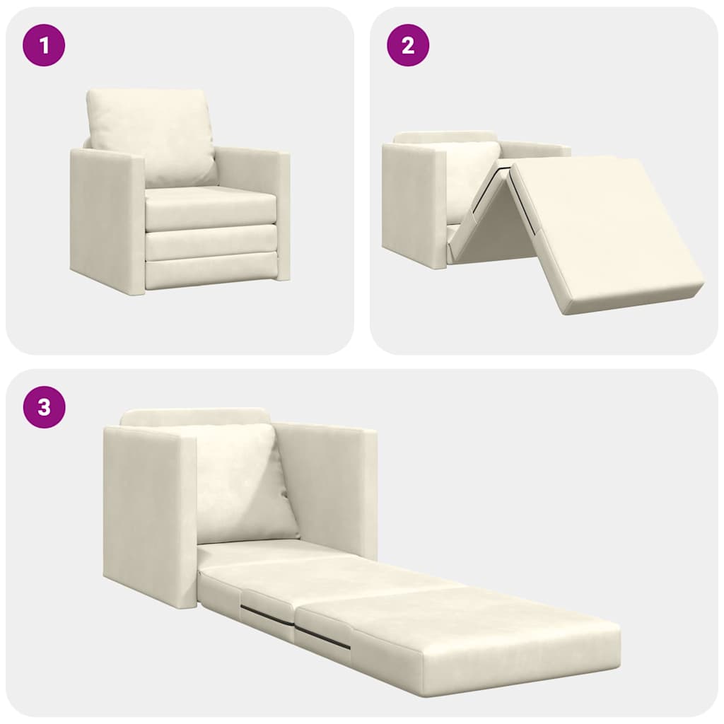 Velvet Sofa Bed 1 Seater - Vantage Home