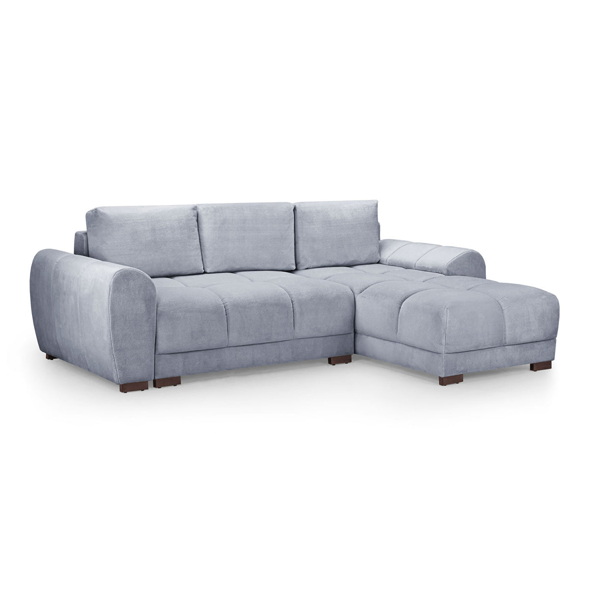 Velvet Sofa Bed Universal Corner - Azzuro