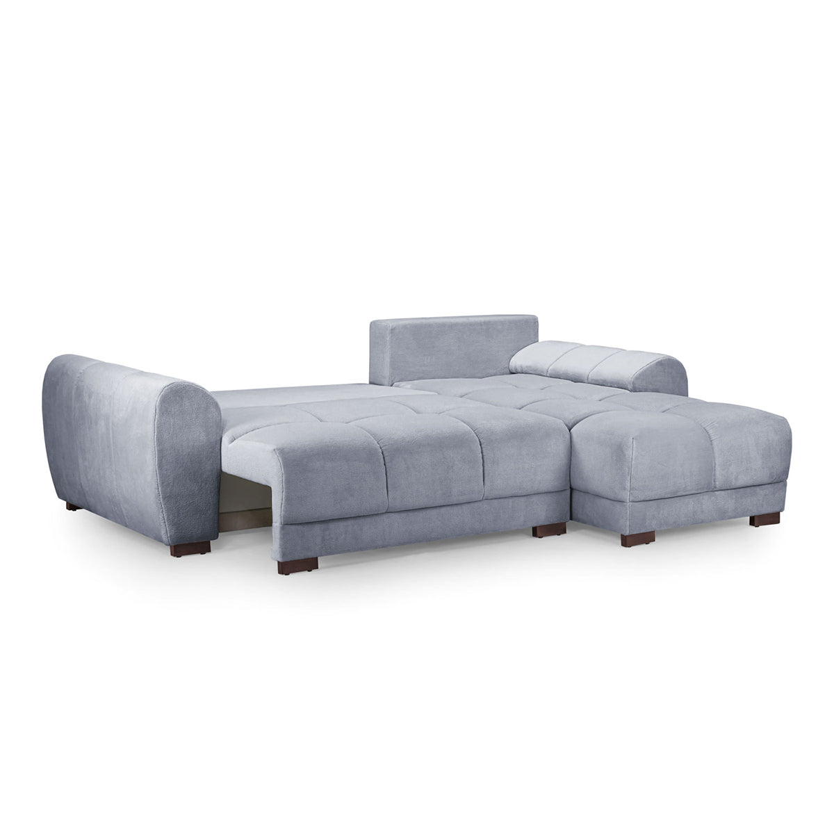 Velvet Sofa Bed Universal Corner - Azzuro