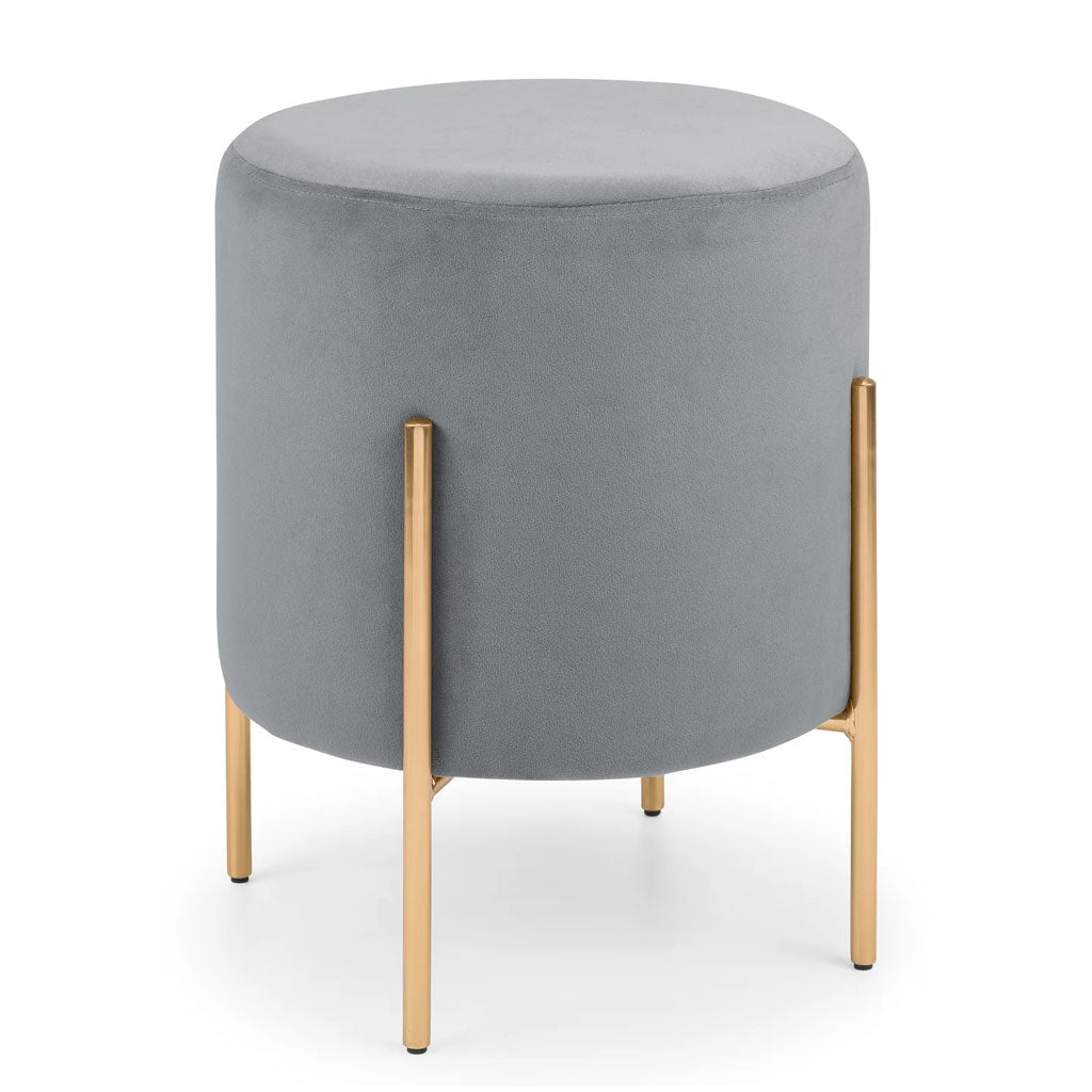 Velvet Stool With Gold Legs - Harrogate